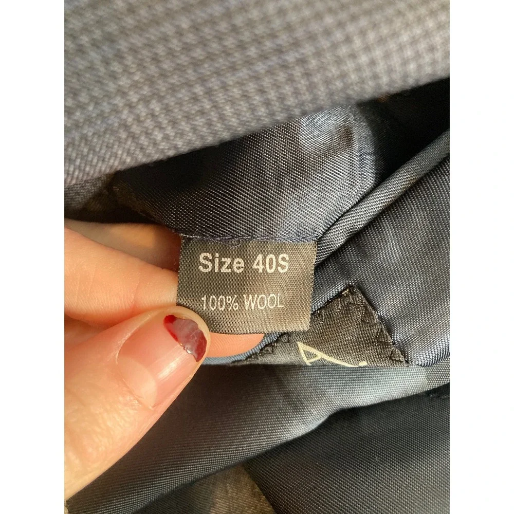 JOS A BANK Mens Charcoal Gray Wool Blazer Sz 40S Banker Business Academia Preppy